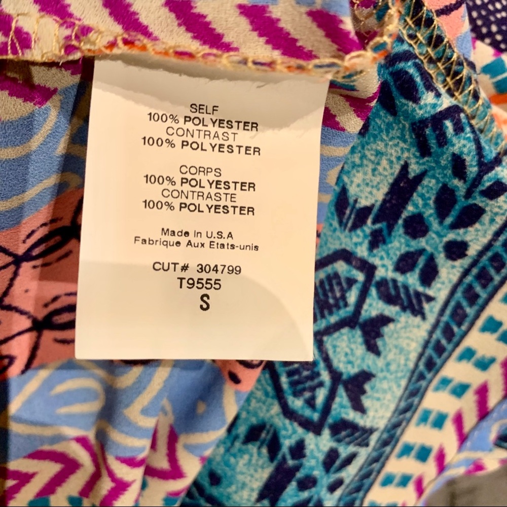 ❗️3 for $15❗️NWOT Society Girl Ikat Blouse - Picture 5 of 6